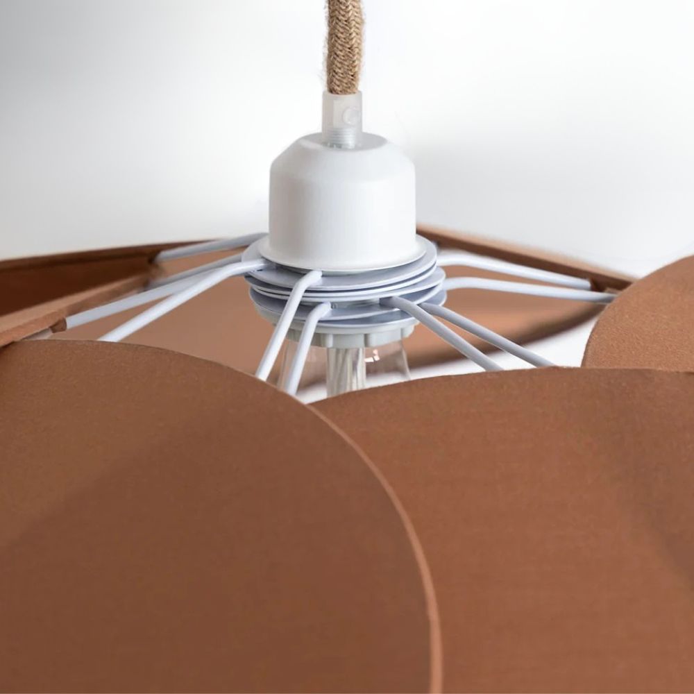 Petal Fabric Pendant Light - Okai Style Iron Lamp for Living Room