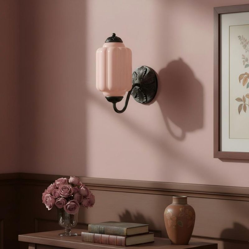 Applique murale vintage en verre laiteux Eloise pour chevet
