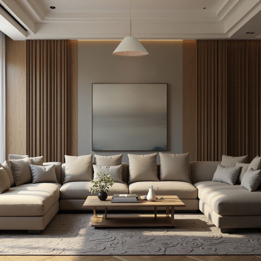 Conica Cone Fabric Pendant Light - Metal Adjustable Lamp for Bedroom