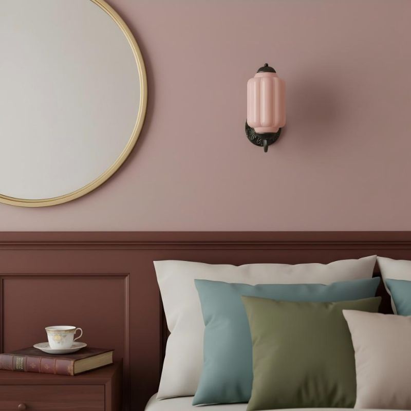 Applique murale vintage en verre laiteux Eloise pour chevet
