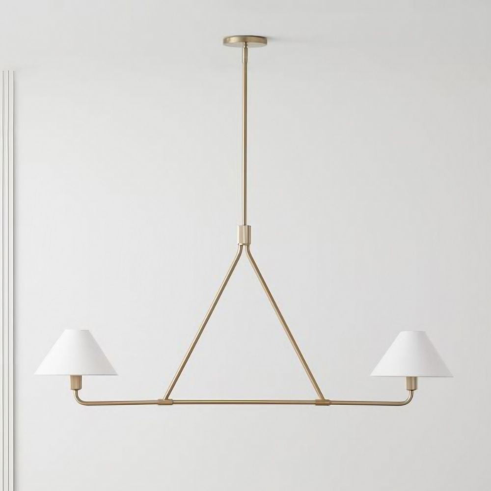 Diora Linen Adjustable Chandelier - Metal Modern Fixture for Living Room