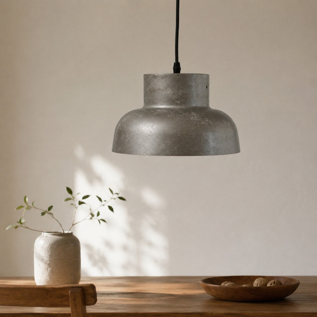 Aged Metal Industrial Pendant Light