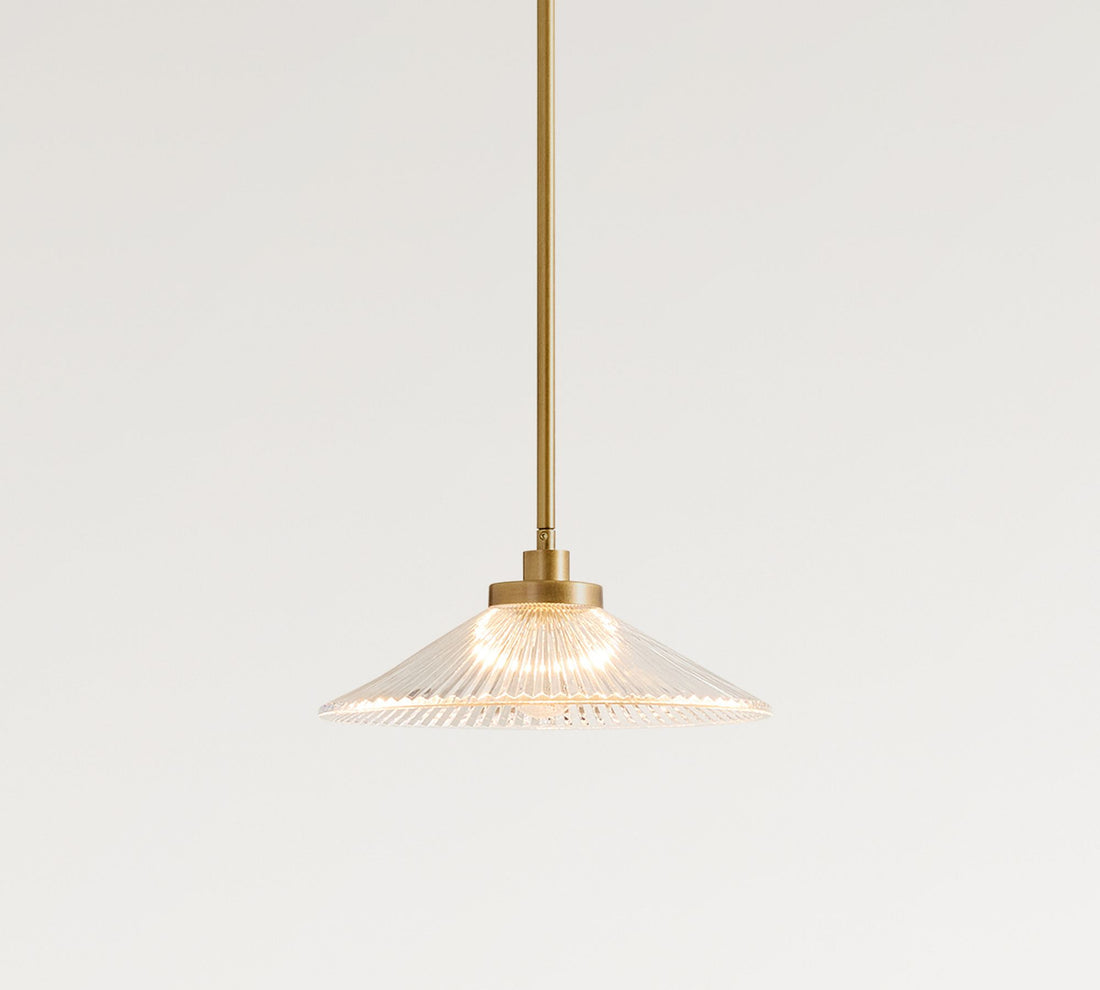 Suspension Bravira en verre strié – Lampe élégante pour îlot de cuisine
