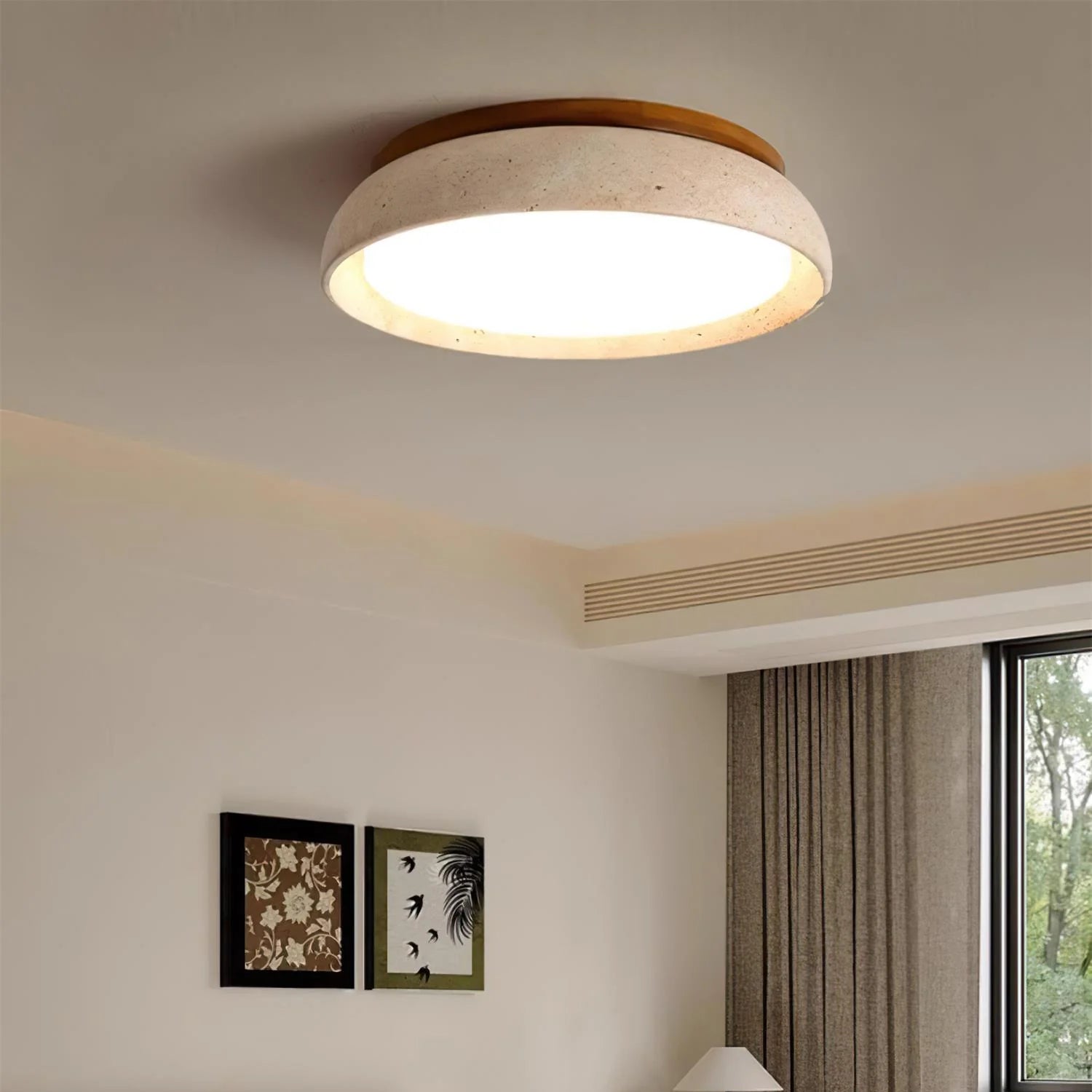 Modern Scandinavian Travertine Ceiling Light