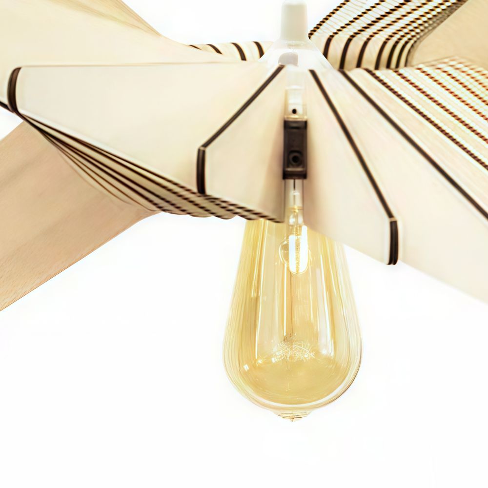 Albatros Wood Pendant Light - Natural Wing Shape Lamp for Living Room