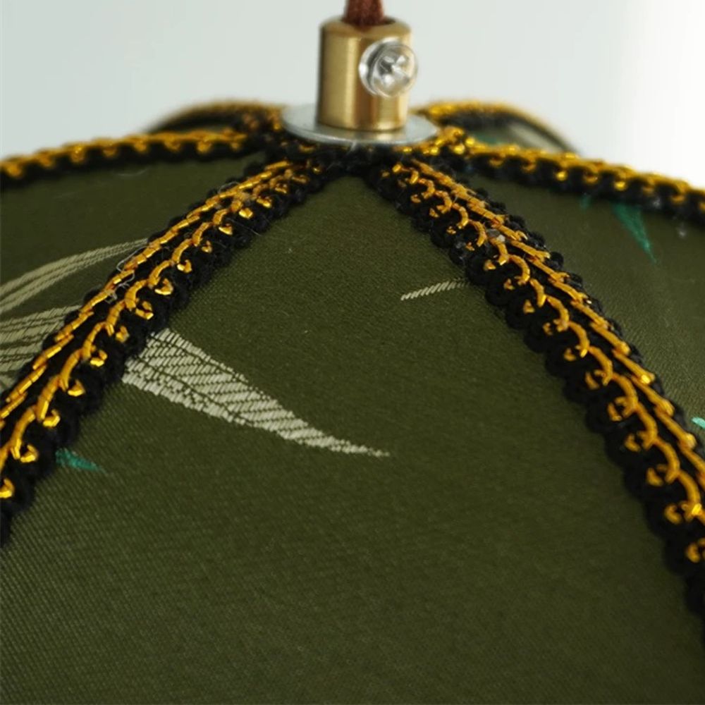 Retro Tassel Pendant Light - Colorful Angular Fabric Shade for Bedroom