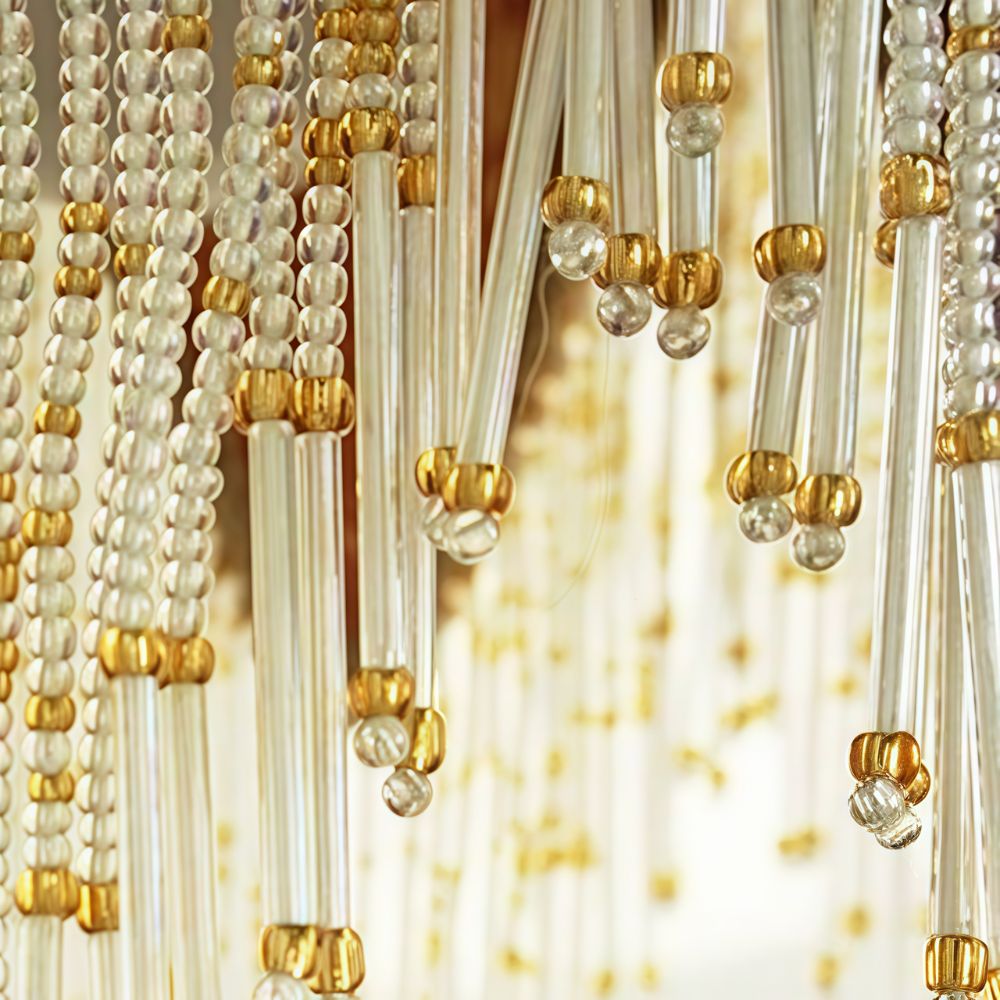 Retro Tassel Pendant Light - Colorful Angular Fabric Shade for Bedroom