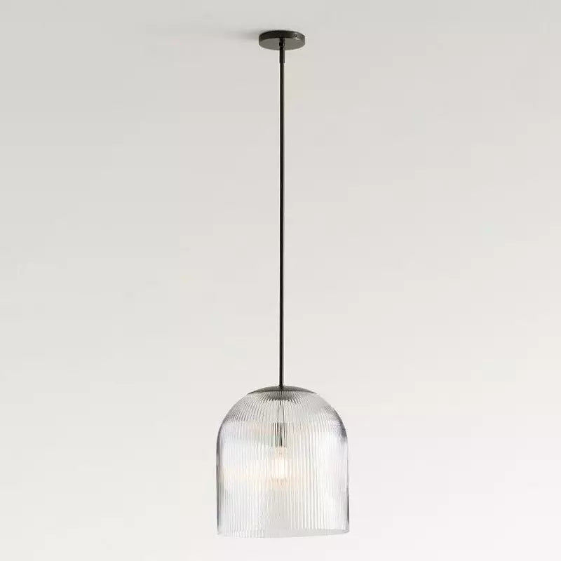 Farmhouse Cooper Ribbed Pendant Light - Antique Style Warm Faceted Radiance