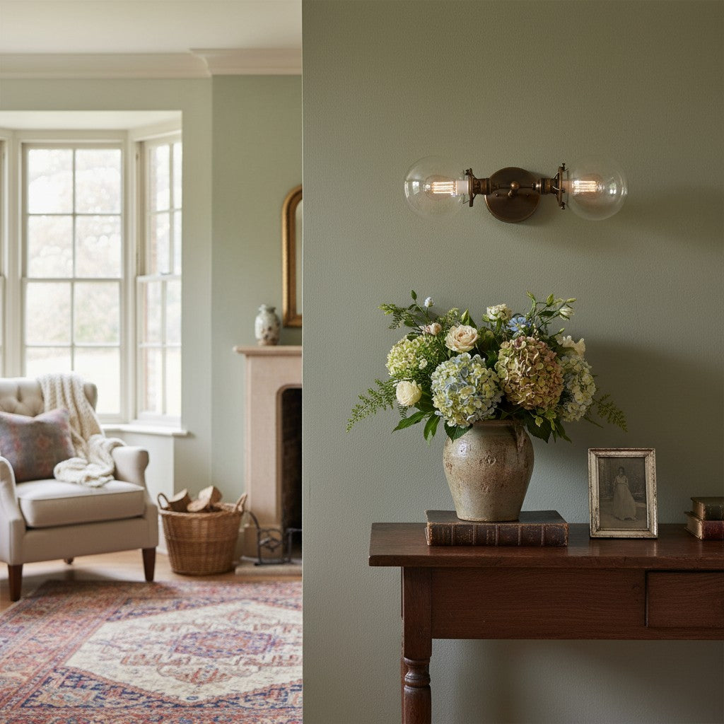 Lumio Globe Industrial Vanity Lighting- Modern Double Globe Wall Light