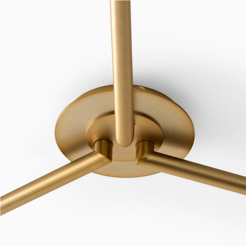 Elorina 3-Light Flush Mount Glass/Metal Ceiling Light - A Stylish Fixture for Modern Spaces