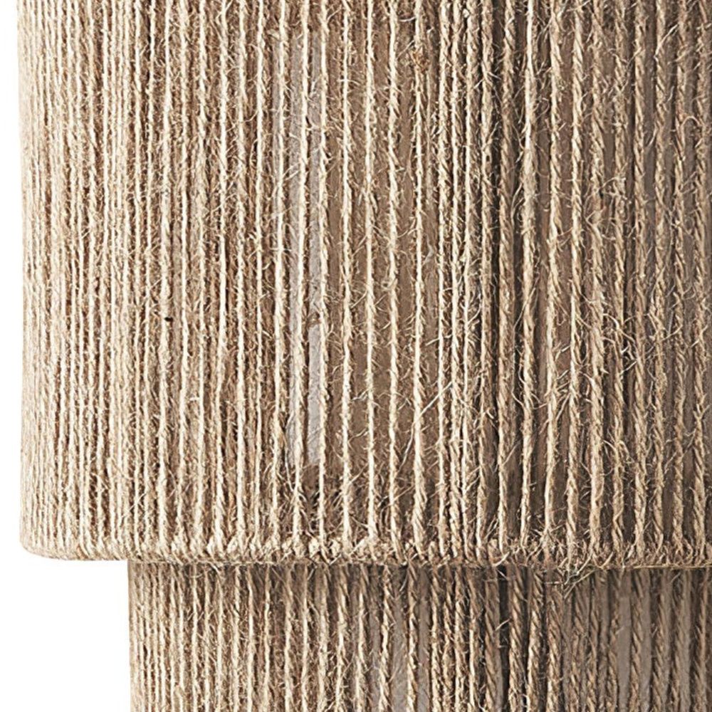 Rustic Rattan Wall Sconce - Woven Cylindrical Lamp for Bedroom