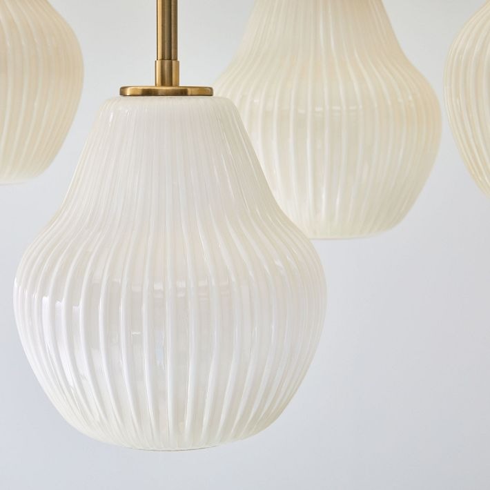 Rivrona Contemporary 7-Light Chandelier - Modern Glass Lighting for Dining Rooms