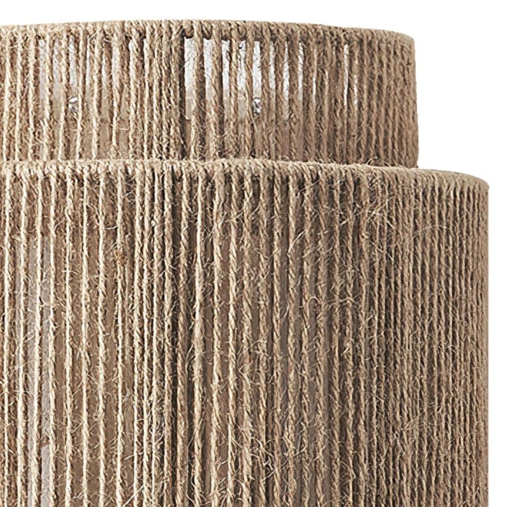 Rustic Rattan Wall Sconce - Woven Cylindrical Lamp for Bedroom