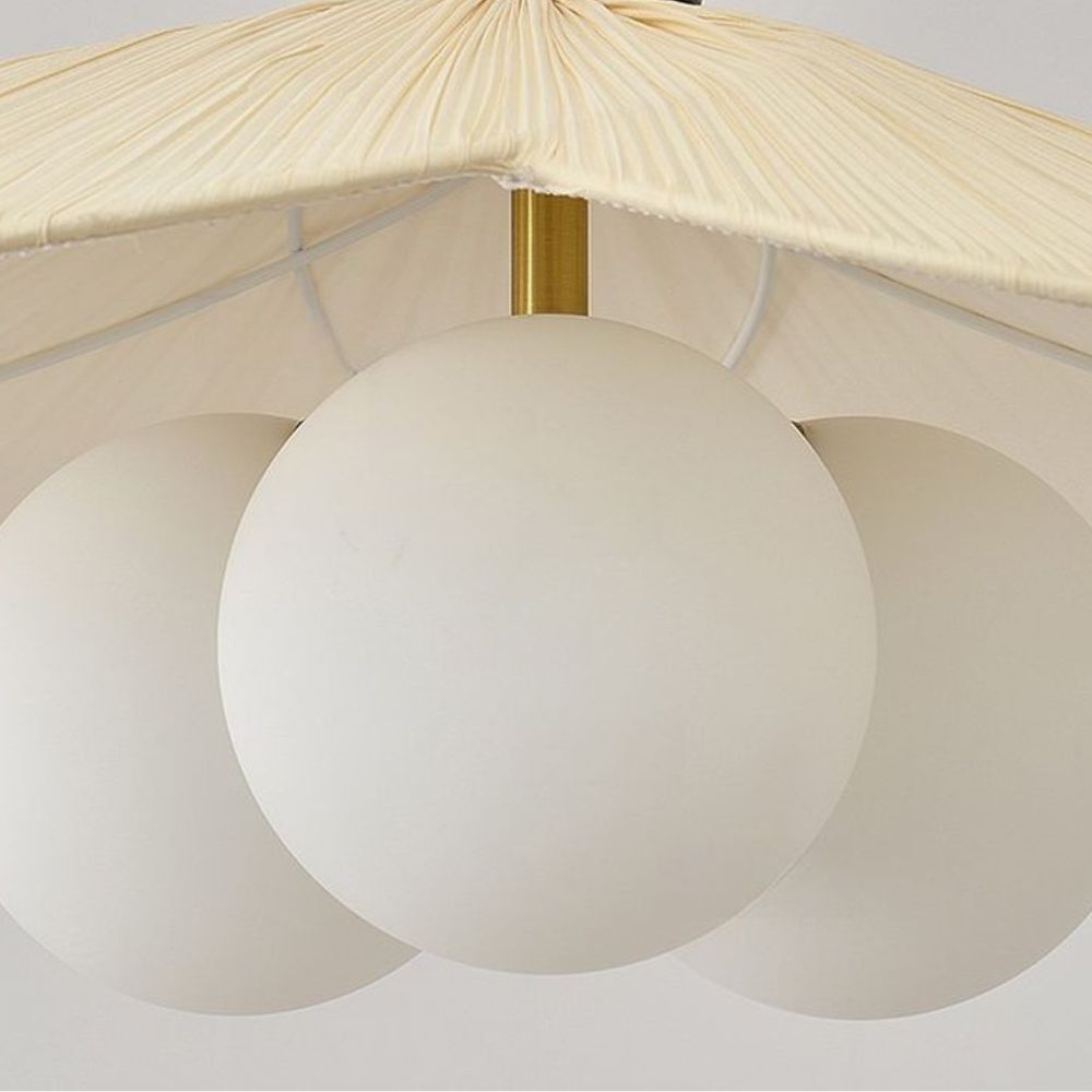 Rattan Glass Ball Pendant Light - Retro Leaf Shape Design for Entryway