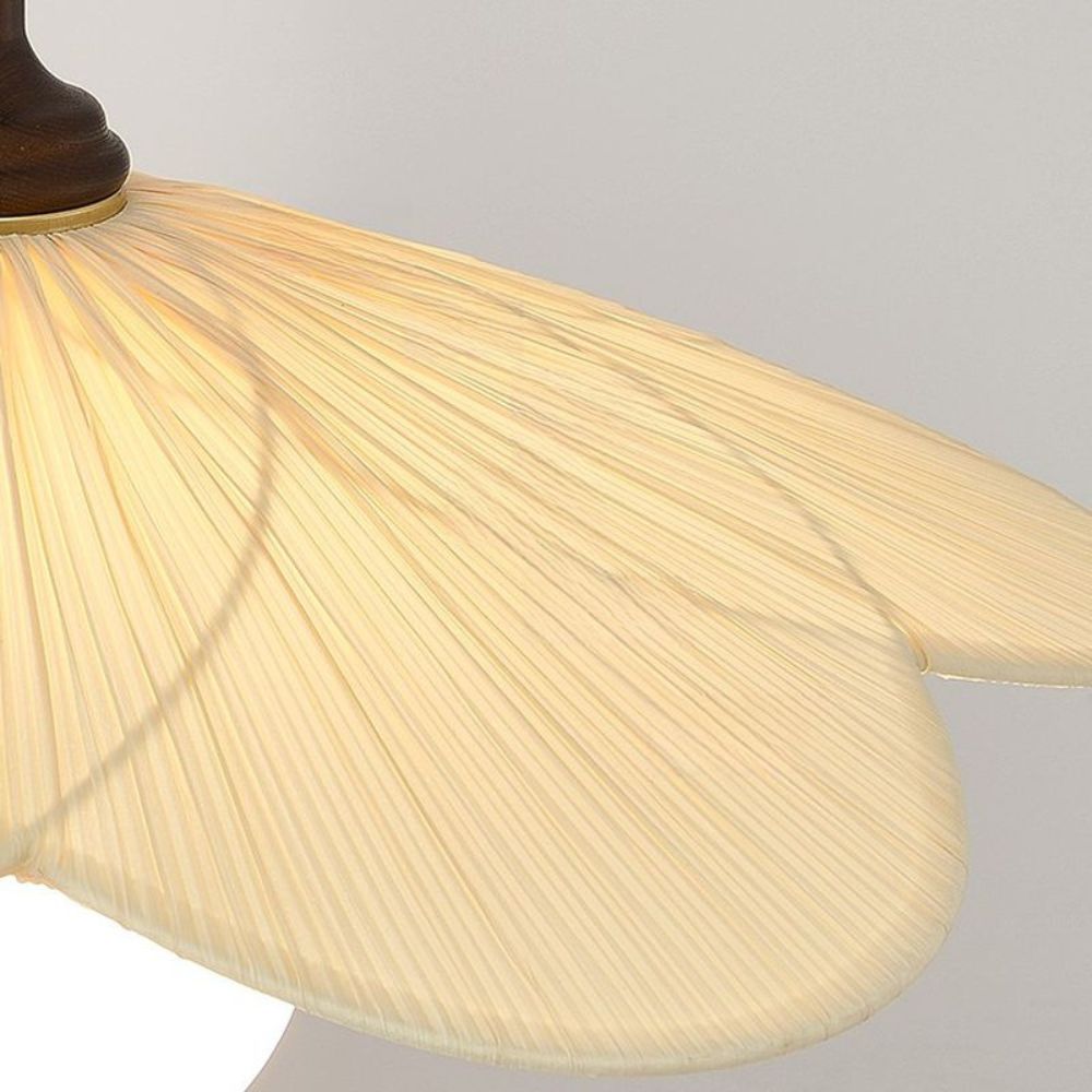 Rattan Glass Ball Pendant Light - Retro Leaf Shape Design for Entryway
