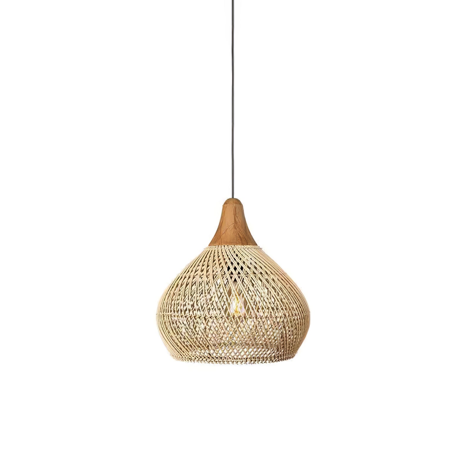 Harp Braided Rattan Pendant Lamp