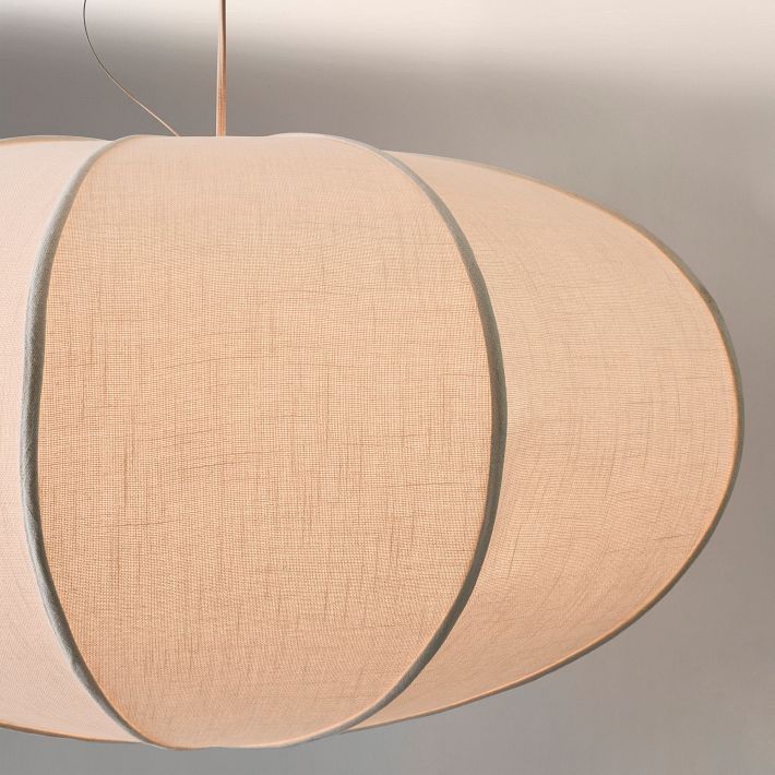 Alvian Linen Pendant Light - Adjustable Ball Dining Table Lighting