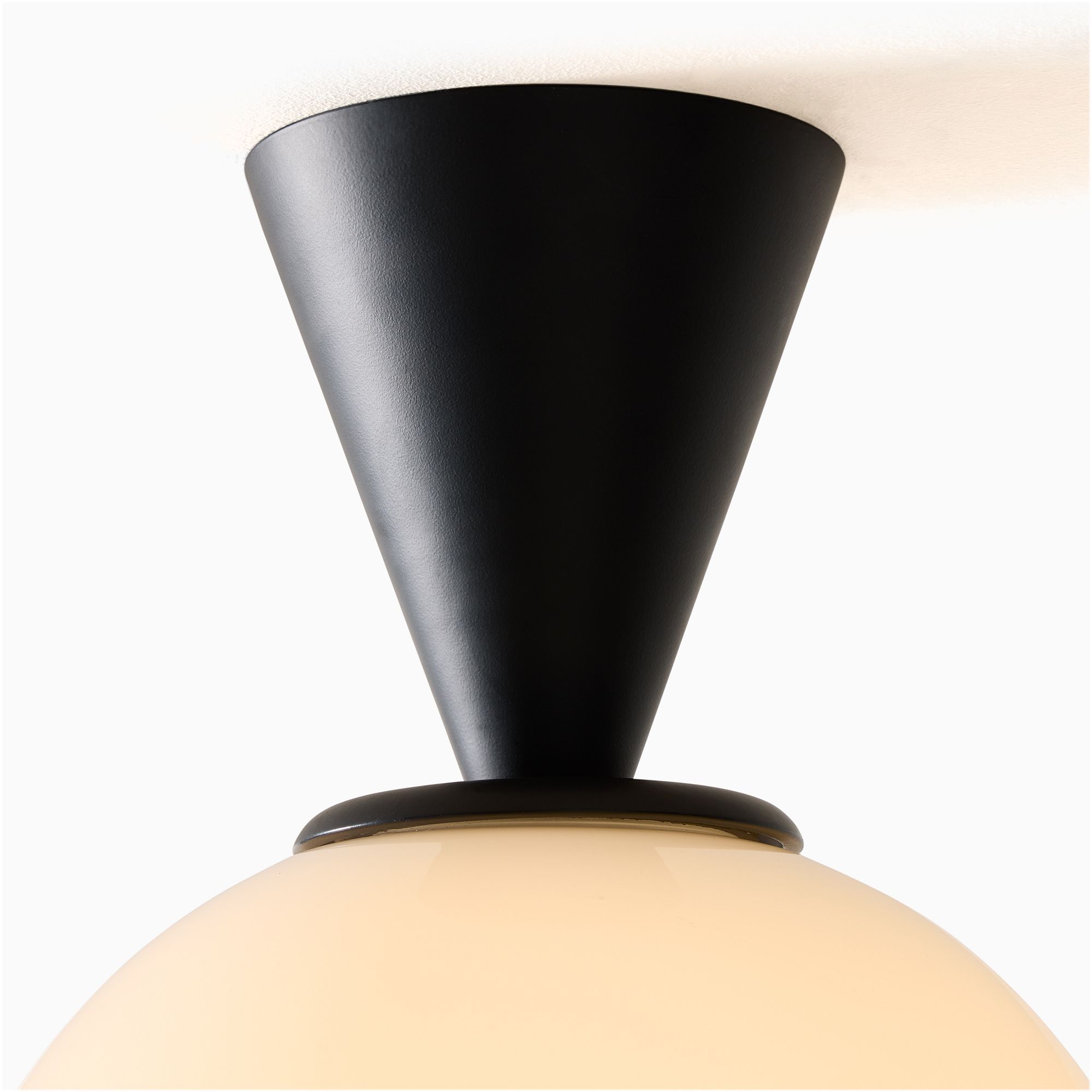 Ulvara Modern Flush Mount Ceiling Light - Floating Globe and Tapered Canopy Design