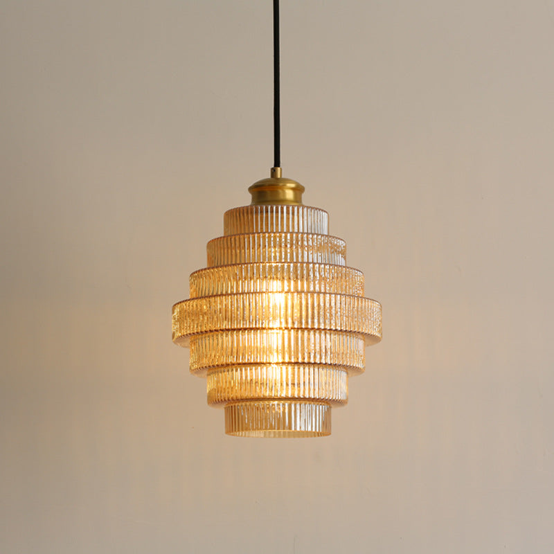 Suspension Verre Fumé Design – Suspension en Verre Vintage pour Salon