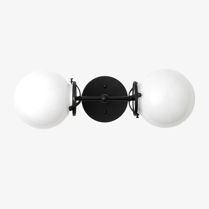Lumio Globe Art Deco Vanity Light -  Opal Globe Bathroom Sconce