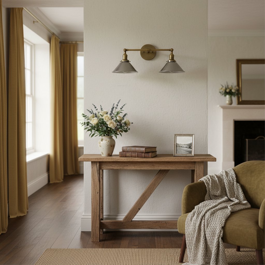 Conique Metal Industrial Wall Sconce with Dual Cone Shades - Vintage Metal Finish