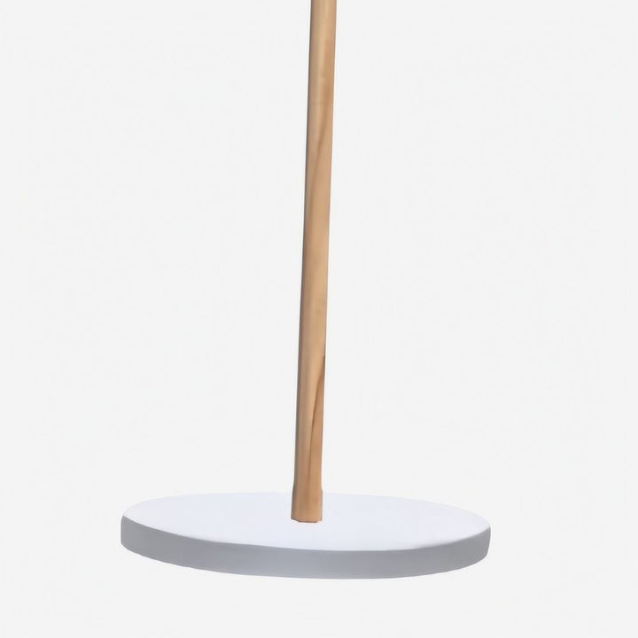Modern Wood Floor Lamp - Solar Standing Wooden Design For Living Room