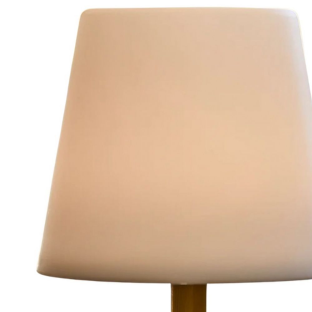 White Wood Table Lamp - Small Wireless Rechargeable Bedside Lamp