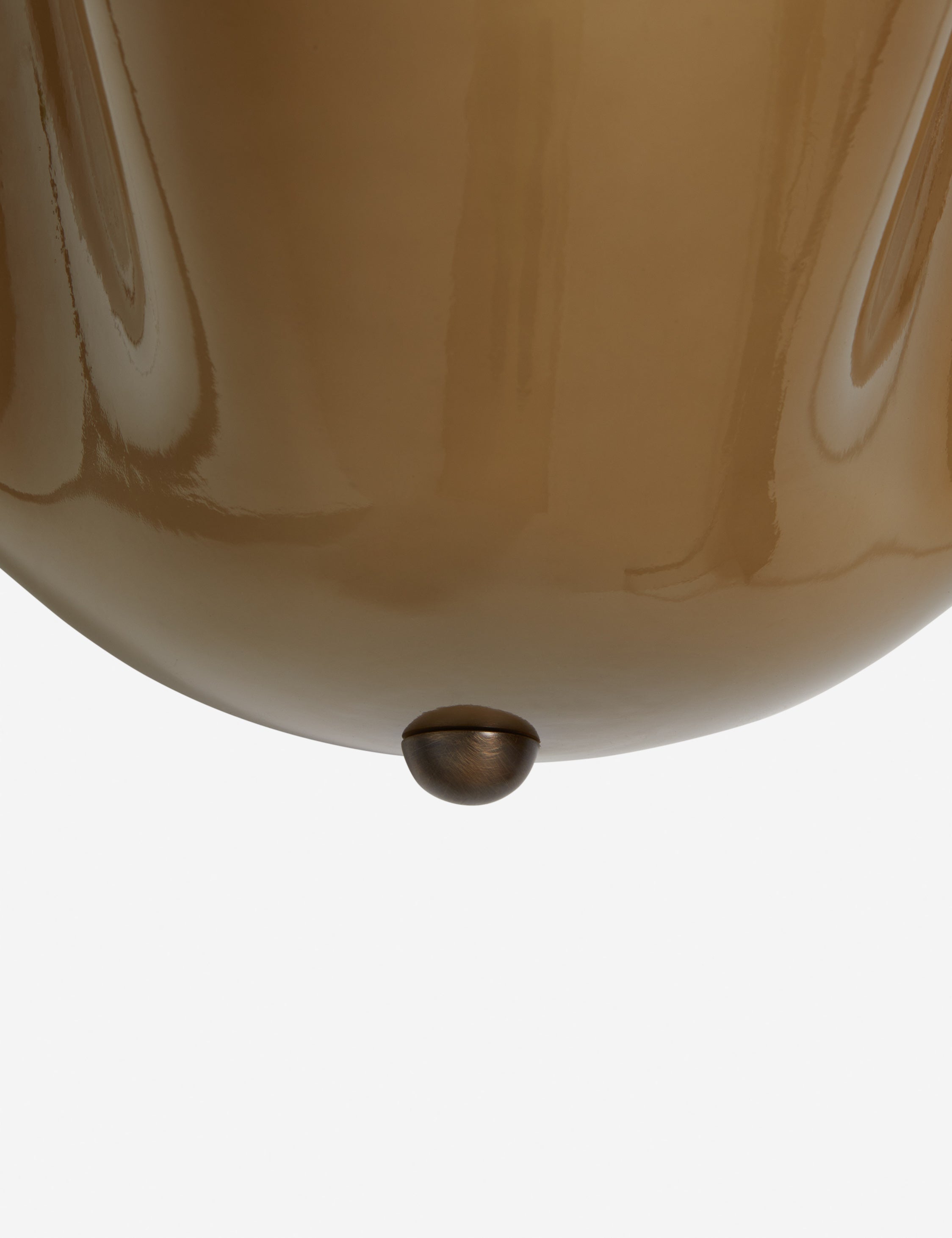 Bellina Glass Flush Mount Ceiling Light - Brass Accent Modern Fixture