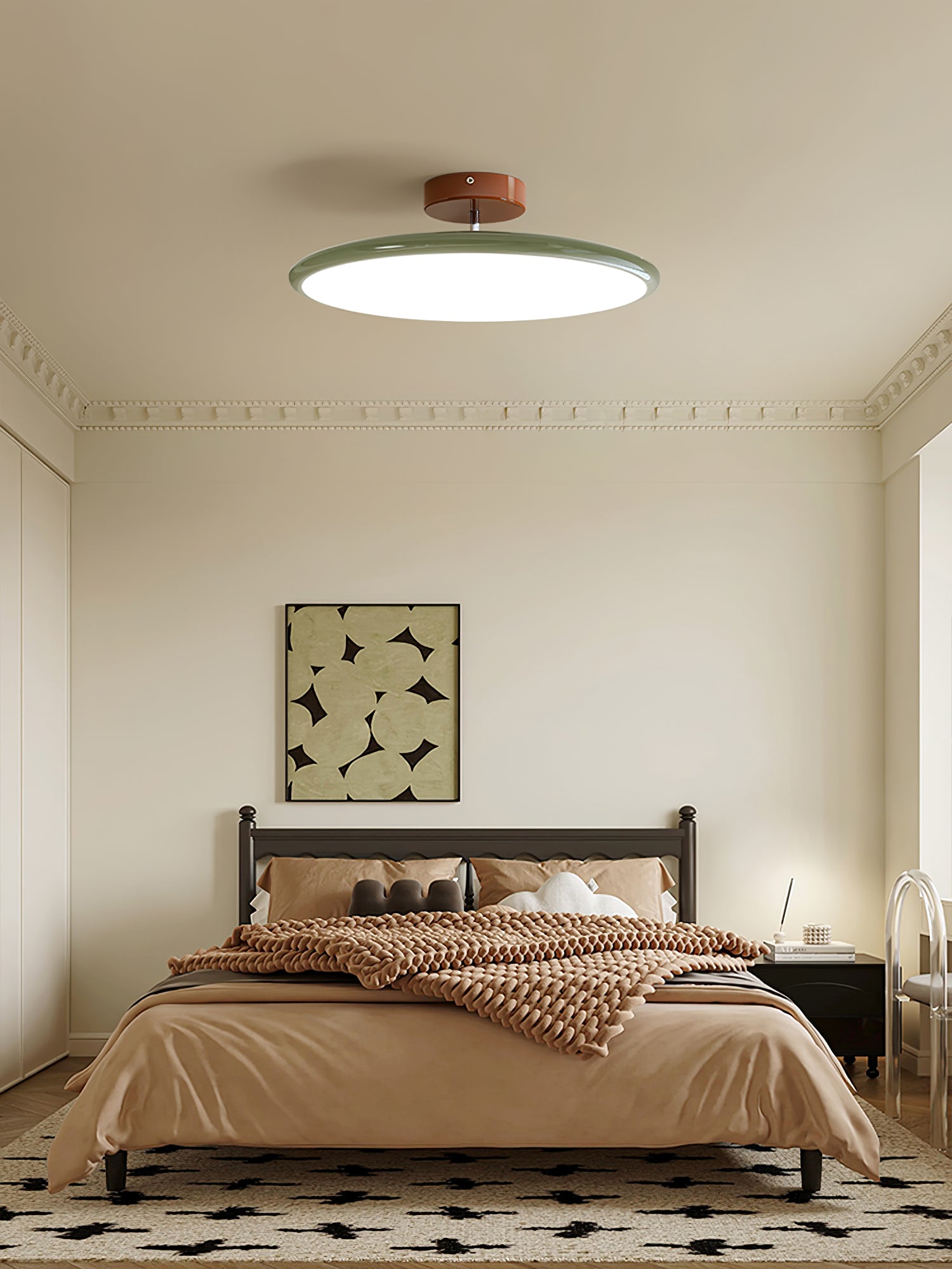 Contemporary Metal Acrylic Ceiling Lamp Warm Ambient Lighting