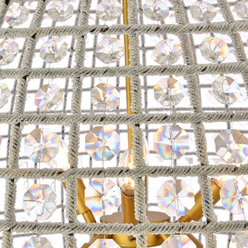 Vintage Brass Crystal Globe Chandelier for Sophisticated Lighting