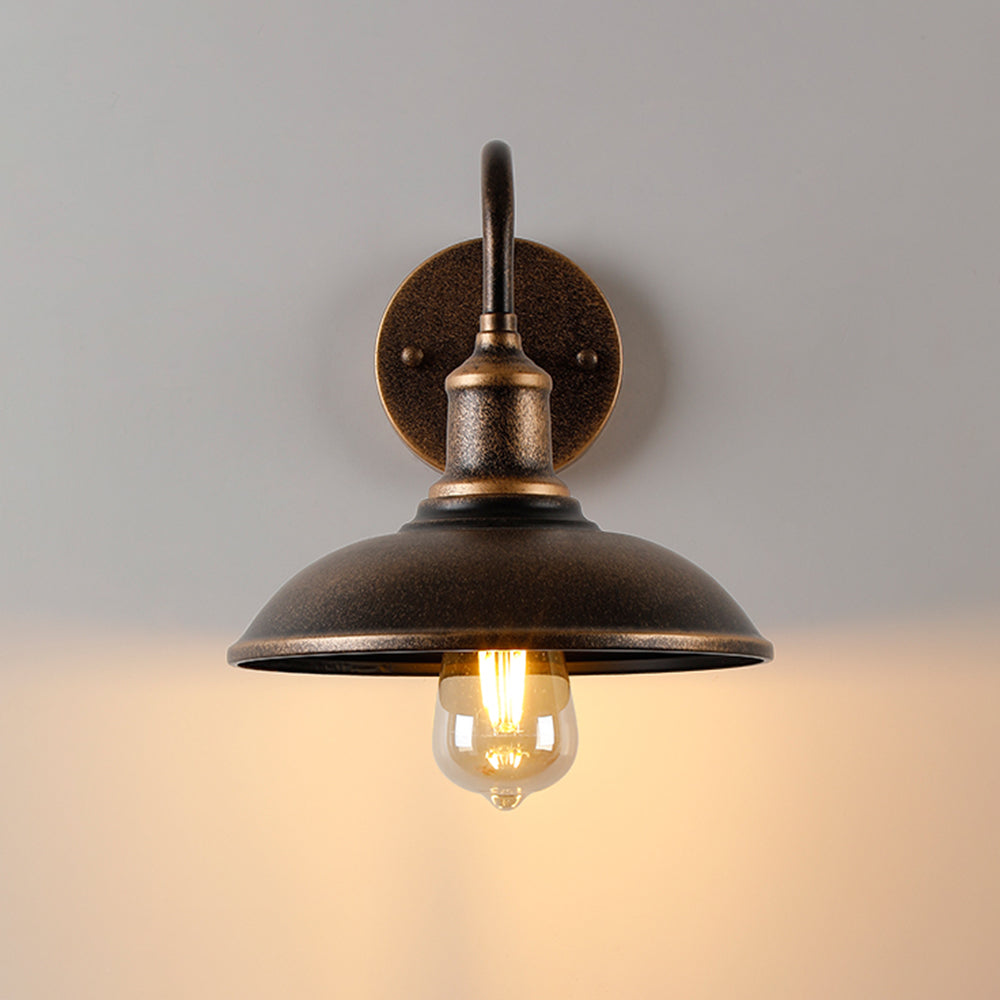 Bronze Finish Industrial Outdoor Wall Sconce Light
