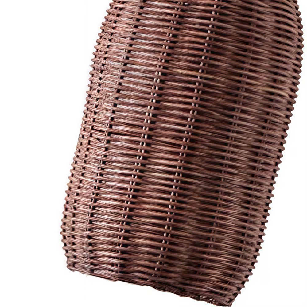 Boho Rattan Pendant Lamp - Woven Basket Design for Bedroom Lighting