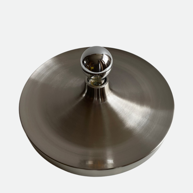 Plafonnier disque élégant de l'ère spatiale, chrome, or, blanc, noir, non dimmable