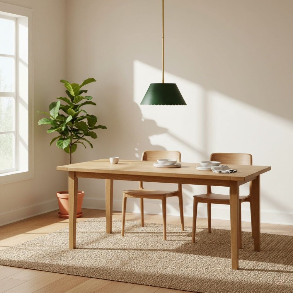 Foldray Modern Leather Pendant Light - Scalloped Edge Lamp for Hallway