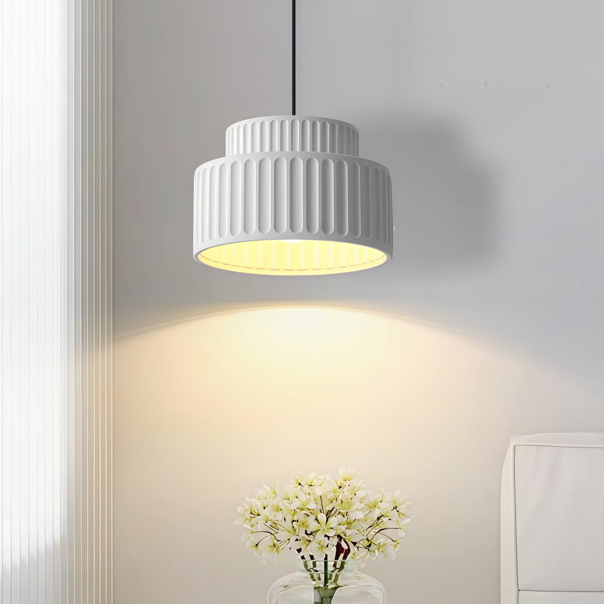 Green Retro Acrylic Ceiling Light Resin Shade Compatible with Dimmer Switches