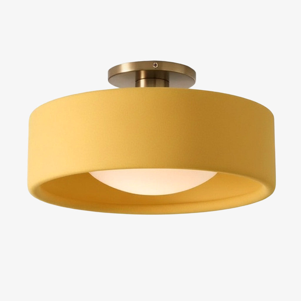 Cerova Modern Porcelain Flush Mount Ceiling Light– Elegant Ivory Shade