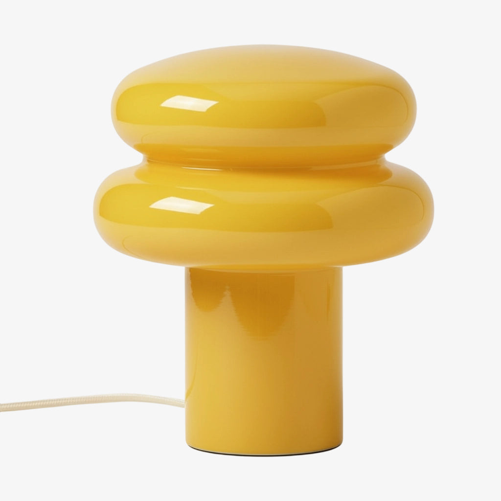 Small Opal Table Lamp - Mushroom Glass Lamp for Living Room