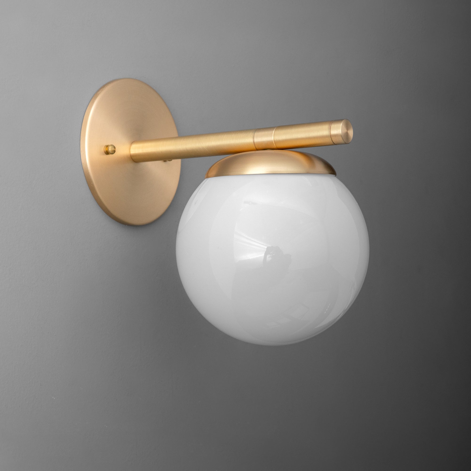 Glorica Glass Wall Sconce - Frosted Globe Light