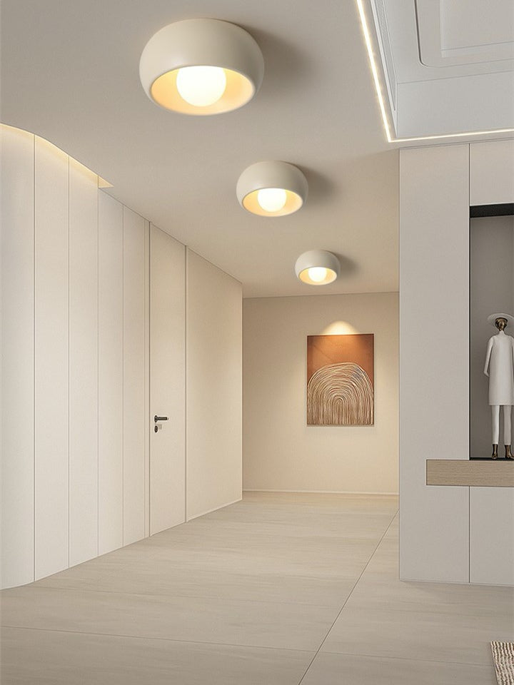 Modern Glass Metal Ceiling Light in Walnut for Indoor Lighting