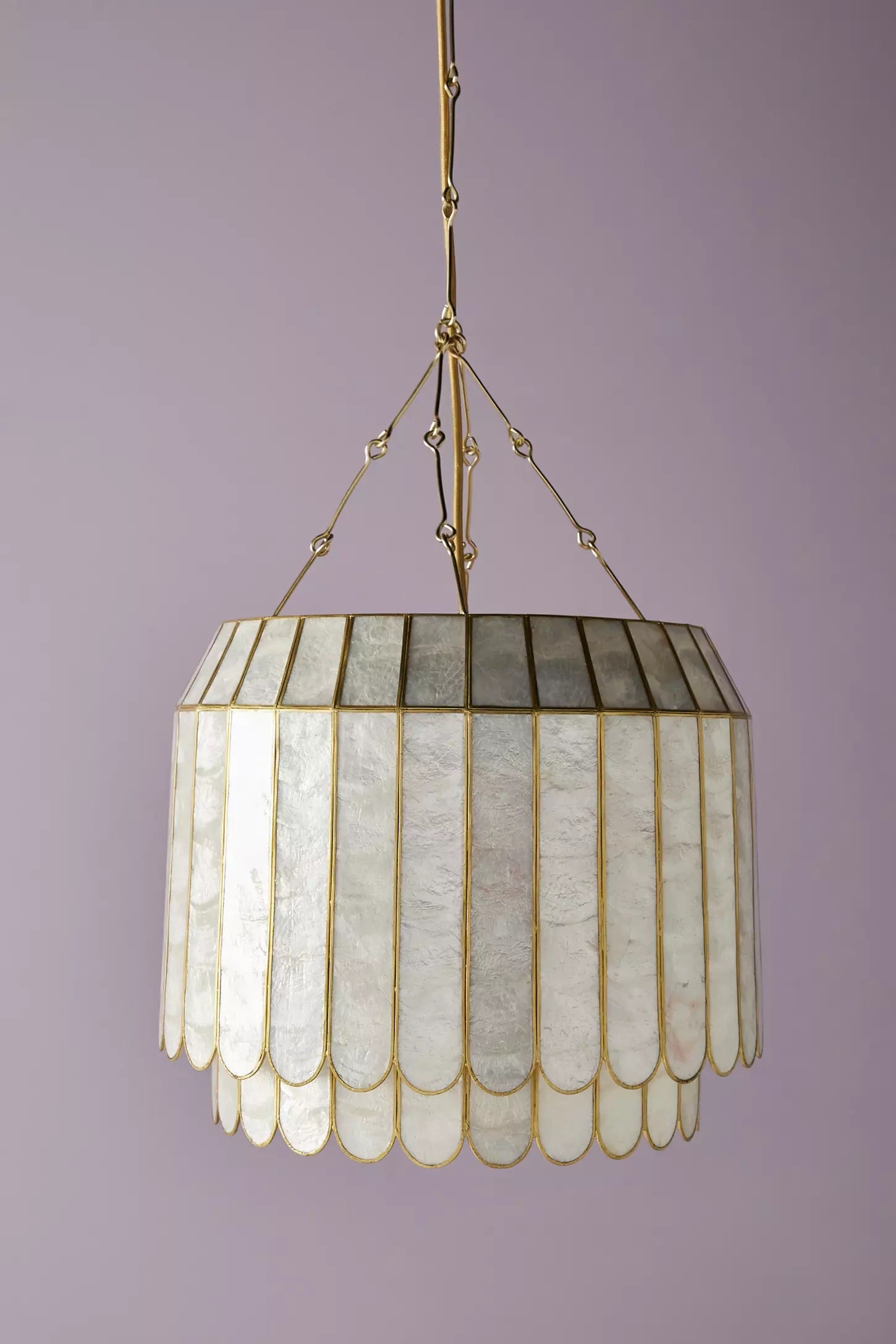 Lumica Capiz Faceted Pendant Light - Elegant Natural Shell Design