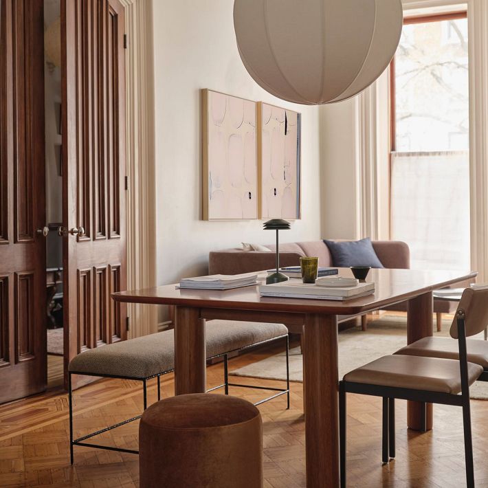 Alvian Linen Pendant Light - Adjustable Ball Dining Table Lighting