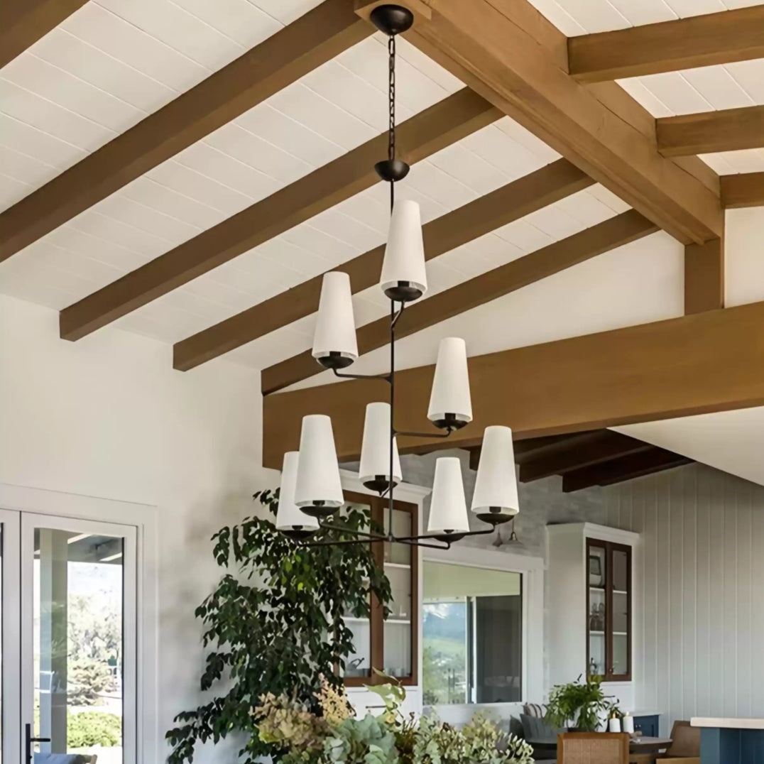 Contemporary Fontaine Vertical Chandelier - Modern Multi-Head Pendant Fixture