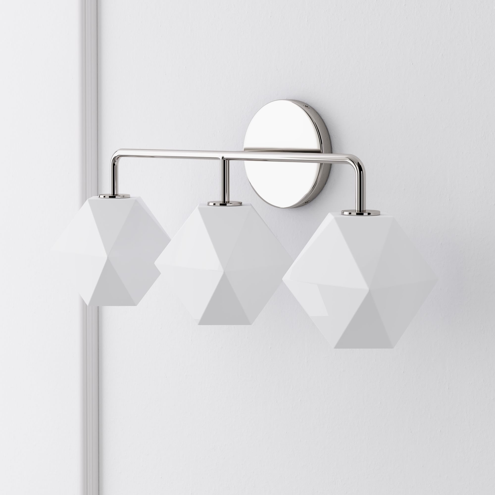 Talvior Geometric Modern Bathroom Sconce - Faceted Shade Light in Luxe Finishes