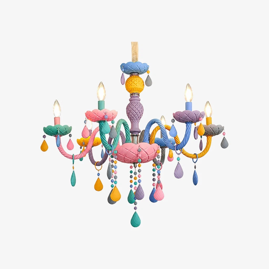 Colorful Metal Kids Room Chandelier for Bedroom