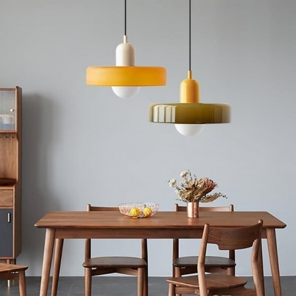 Morandi Disc Orb Glass Pendant Lamp S8