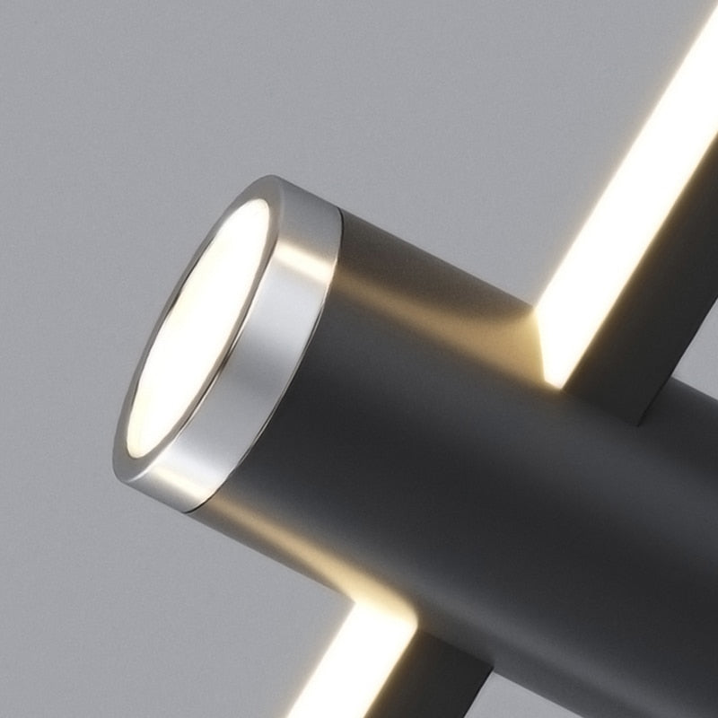 Dimmable LED Linear Pendant Light – Black Pendant Light for Dining Room
