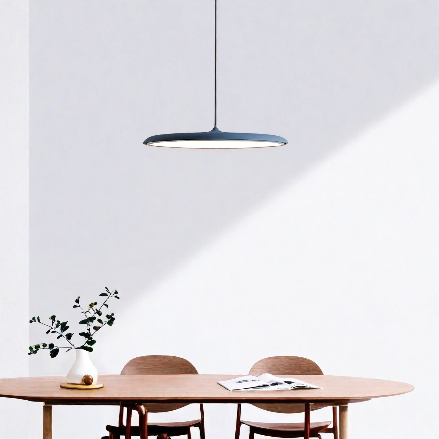 Macaron Pendant Light - Contemporary Dark Blue Metal Acrylic Decor