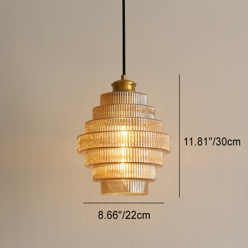 Suspension Verre Fumé Design – Suspension en Verre Vintage pour Salon