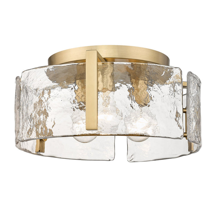 Plafonnier Verre Vintage de Ferme – Luminaire Couloir Plafond Laiton