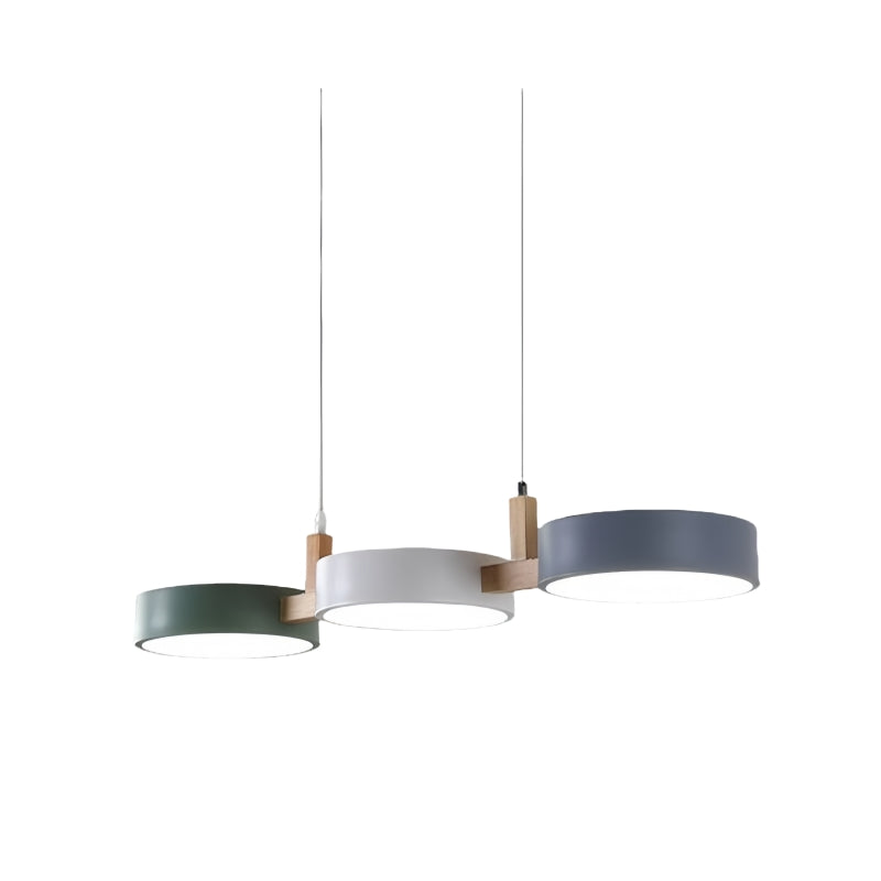 3-Light Macaron Pendant Light – Modern Designer Chandelier for Indoor Use